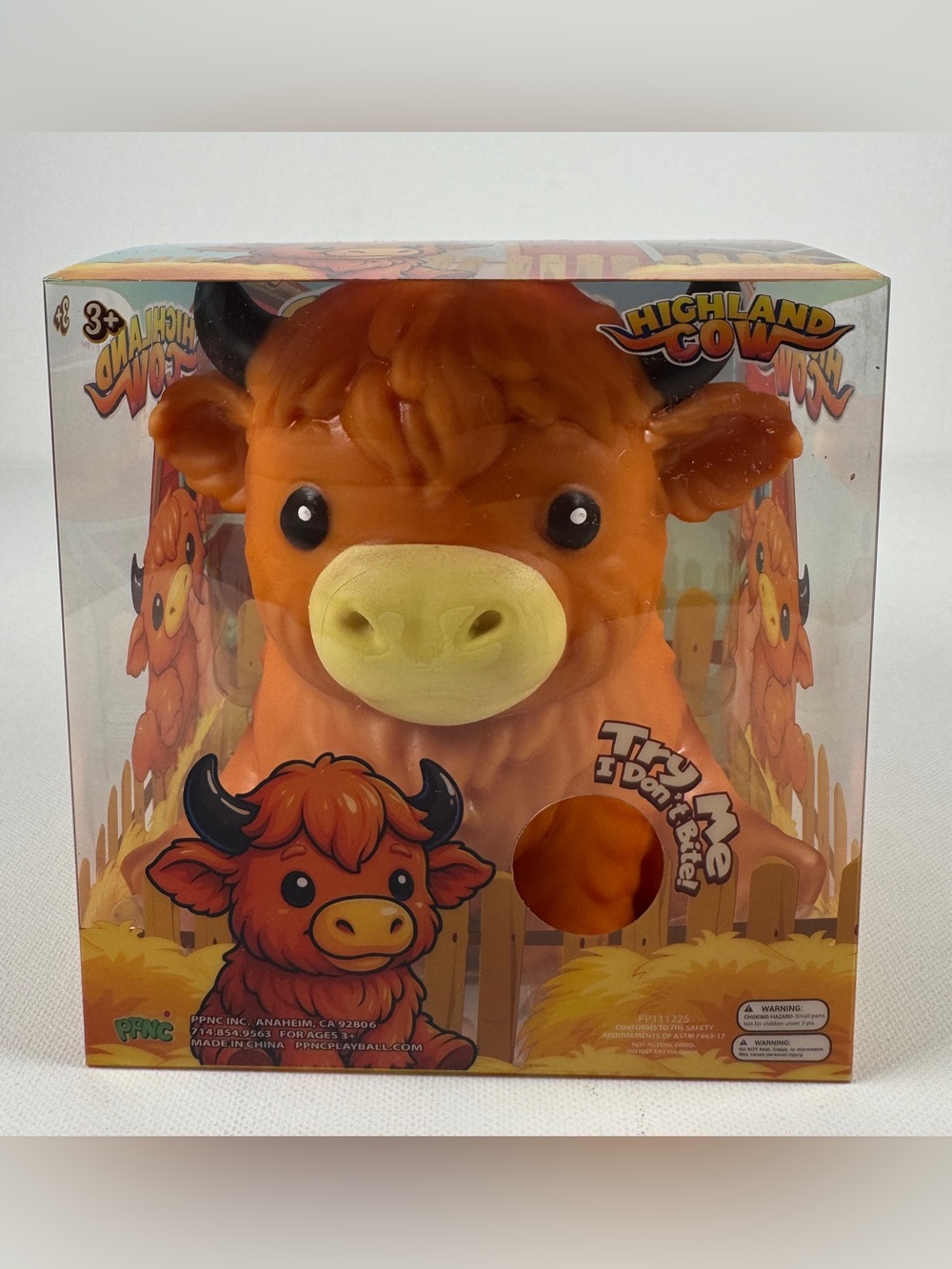 Highland Cow Squishy Pudgiez Dark Brown Viral Rare Jumbo Toy Sealed New
